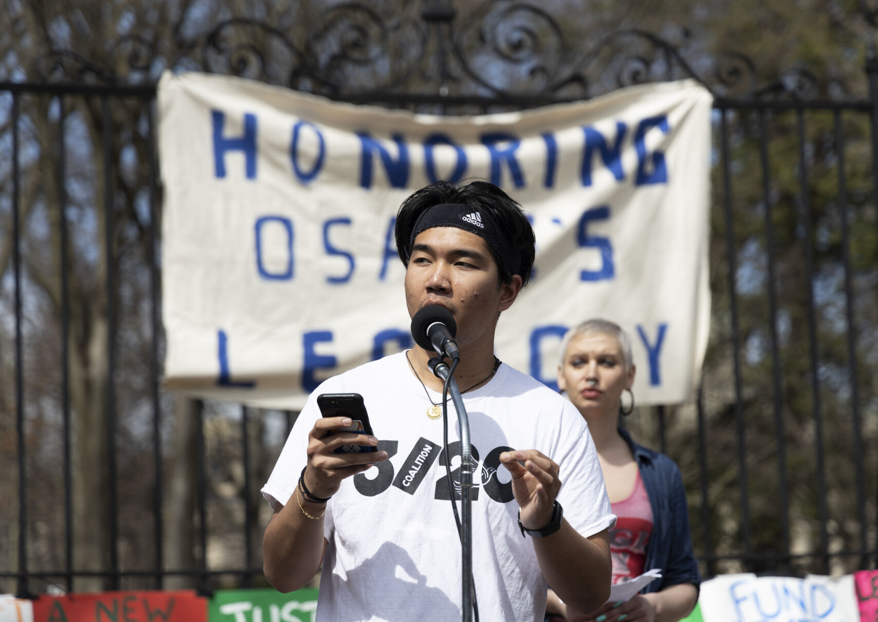 3/20 Coalition "Complacency Kills" rally, Anton Aluquin